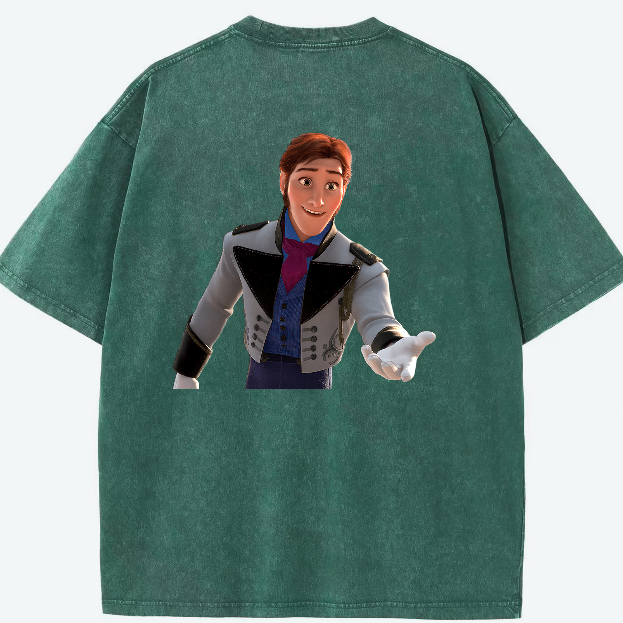 （画像用） アナと雪の女王 アンナ エルサ Frozen Anna Elsa 綿100% ヴィンテージ風 半袖Tシャツ（背面プリント）